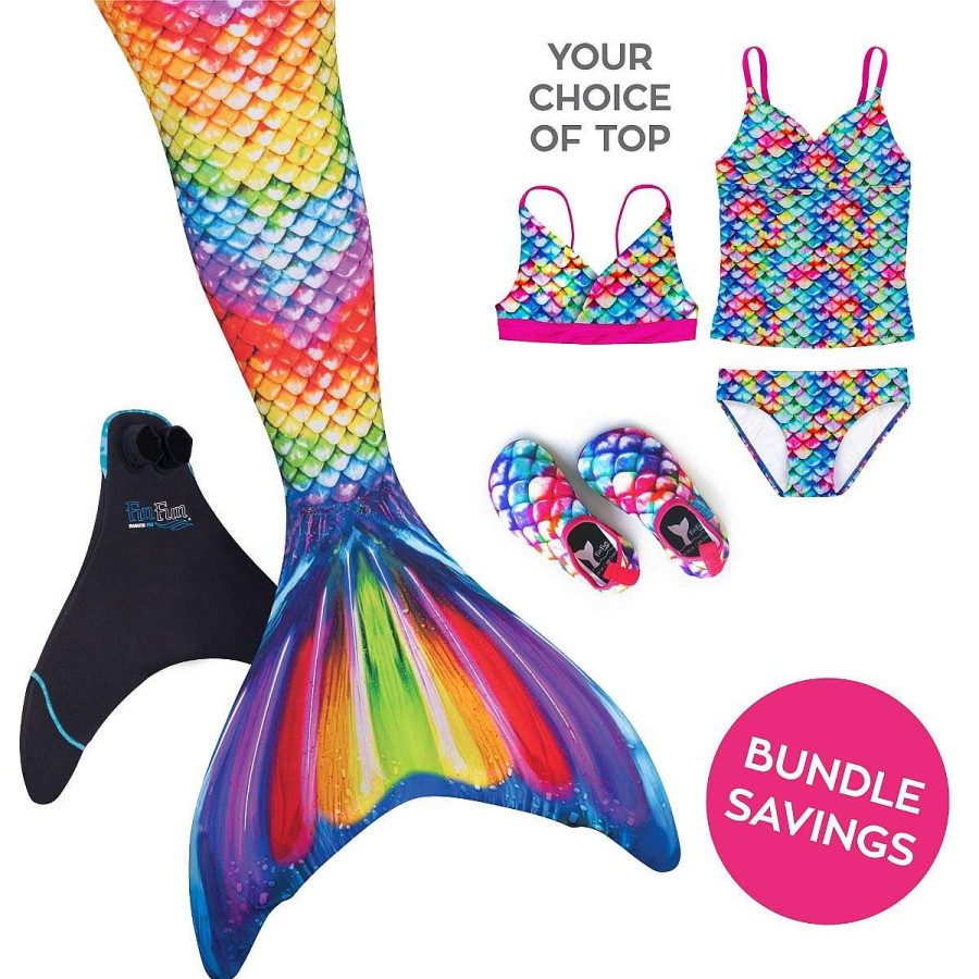 Meerjungfrauenflossen Fin Fun Meerjungfrauen | Mermaidens-Paket: Rainbow Reef