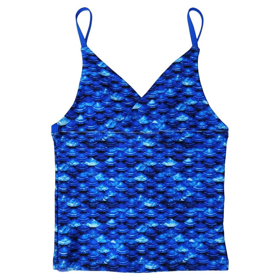 Bademode Fin Fun Tops | Madchen-Tankini-Oberteil In Arktisblau