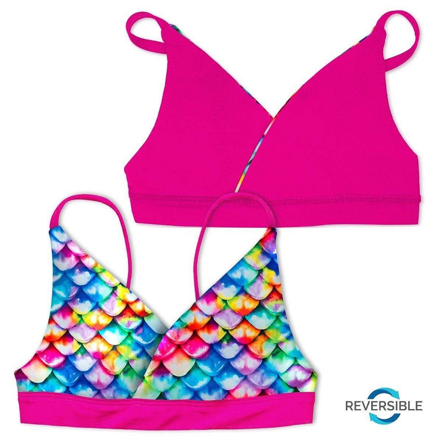 Bademode Fin Fun Sets | Regenbogen-Reef-Bikini-Set Fur Madchen