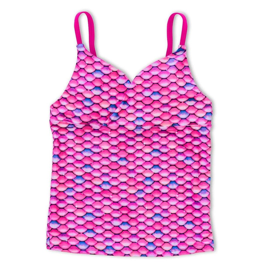 Bademode Fin Fun Tops | Madchen-Tankini-Oberteil „Malibu" In Rosa