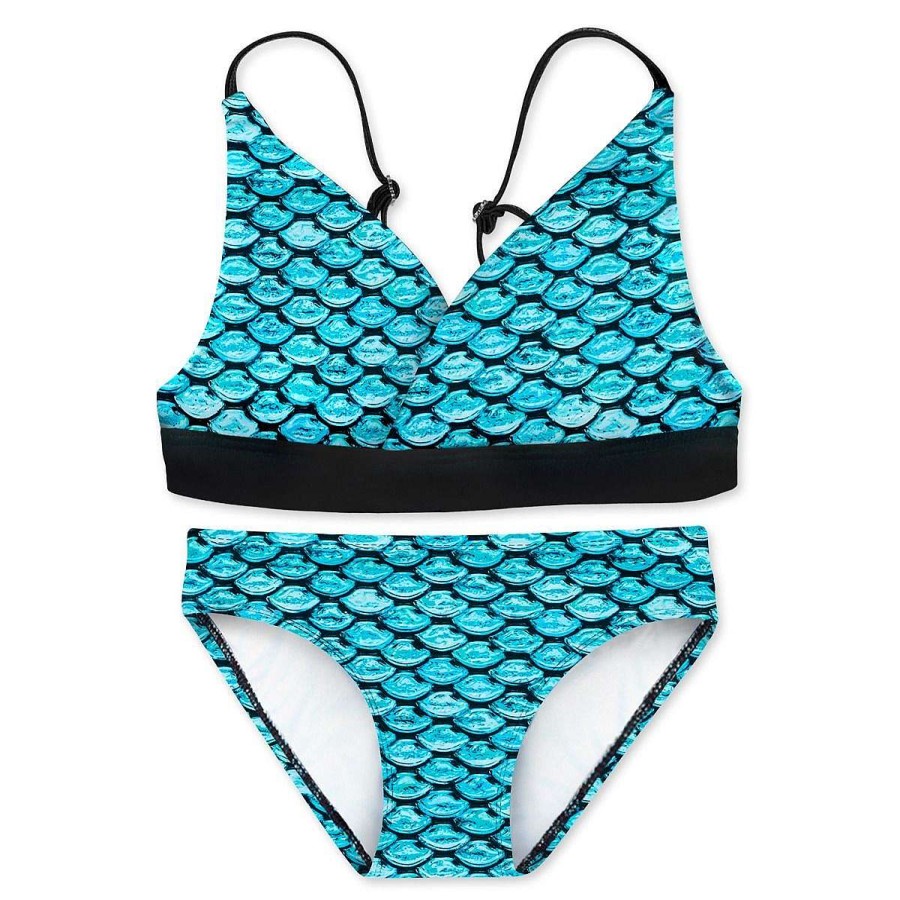 Bademode Fin Fun Sets | Tidal Teal-Bikini-Set Fur Madchen