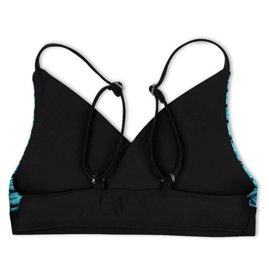 Bademode Fin Fun Oberteile | Wendbares Tidal Teal-Bikinioberteil Fur Madchen