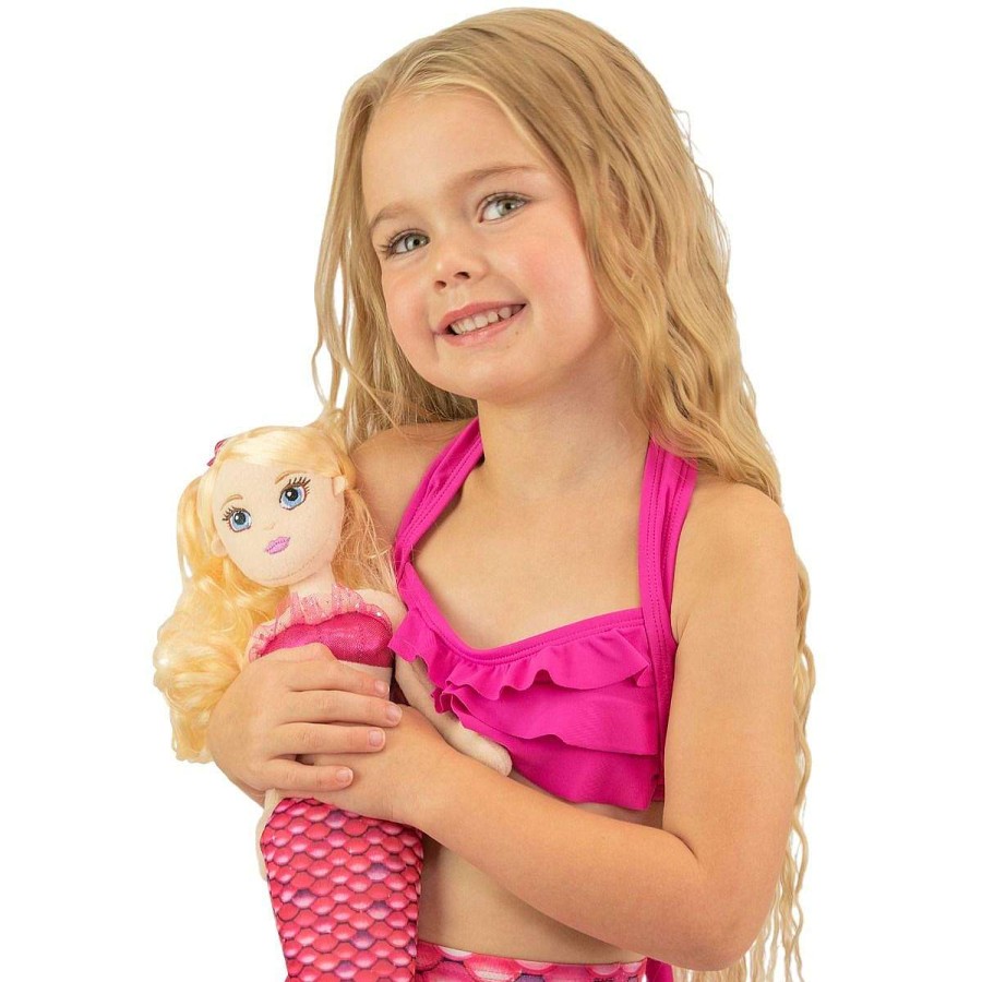 Spielzeug & Geschenke Fin Fun Meerjungfrauenpuppen | Aurora® Mermaiden Waverlee Rosa Meerjungfrau-Pluschpuppe