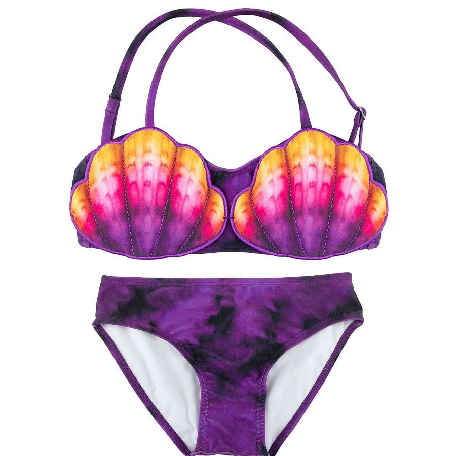 Bademode Fin Fun Sets | Madchen-Bikini-Set „Daybreak Royal Shell".