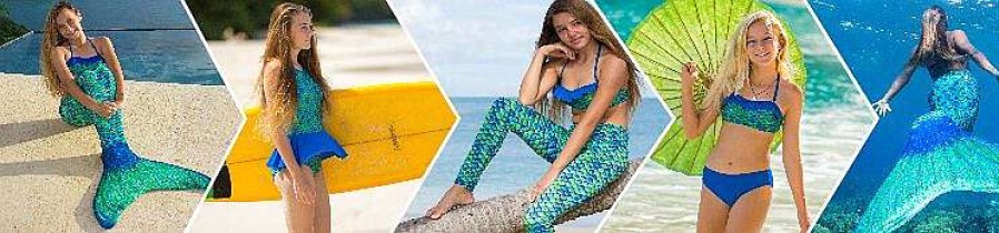 Meerjungfrauenflossen Fin Fun Meerjungfrauen | Mermaidens-Paket: Aussie Green