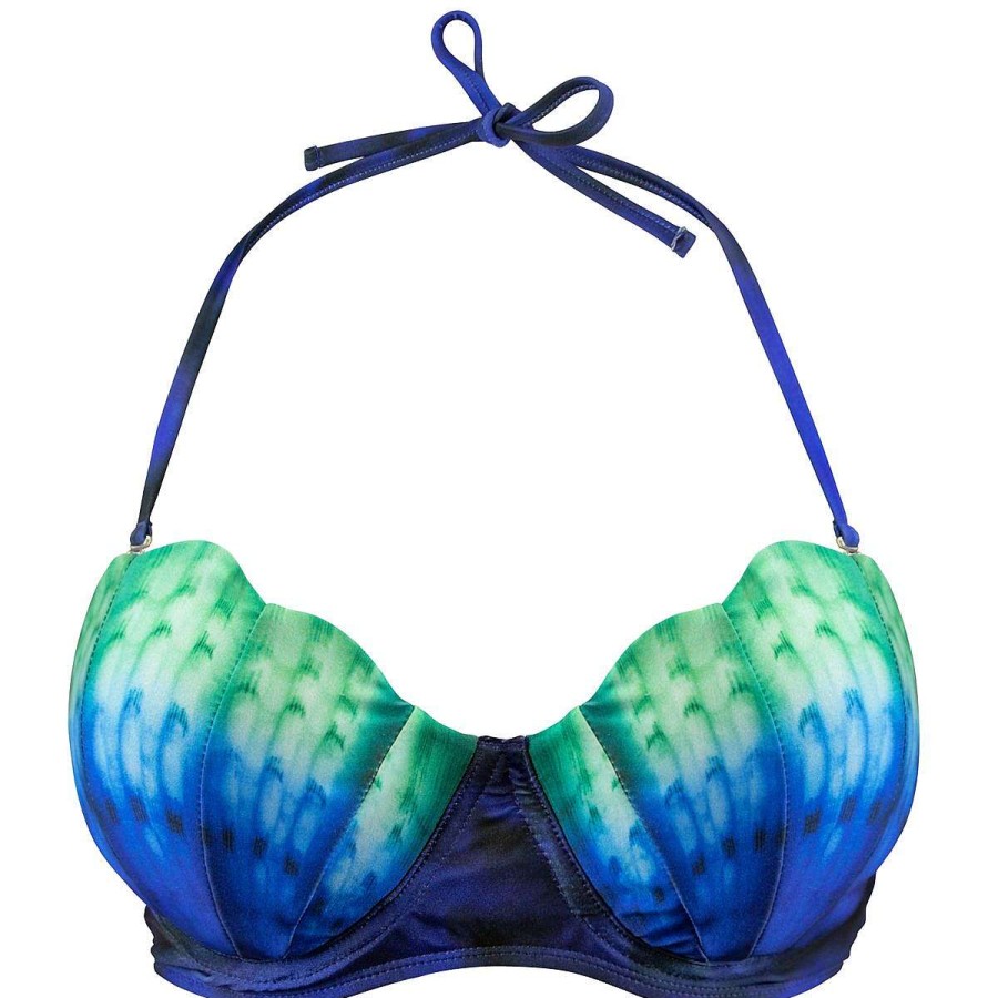 Bademode Fin Fun Oberteile | Damen-Bikinioberteil „Laguna Blue Royal Shell".