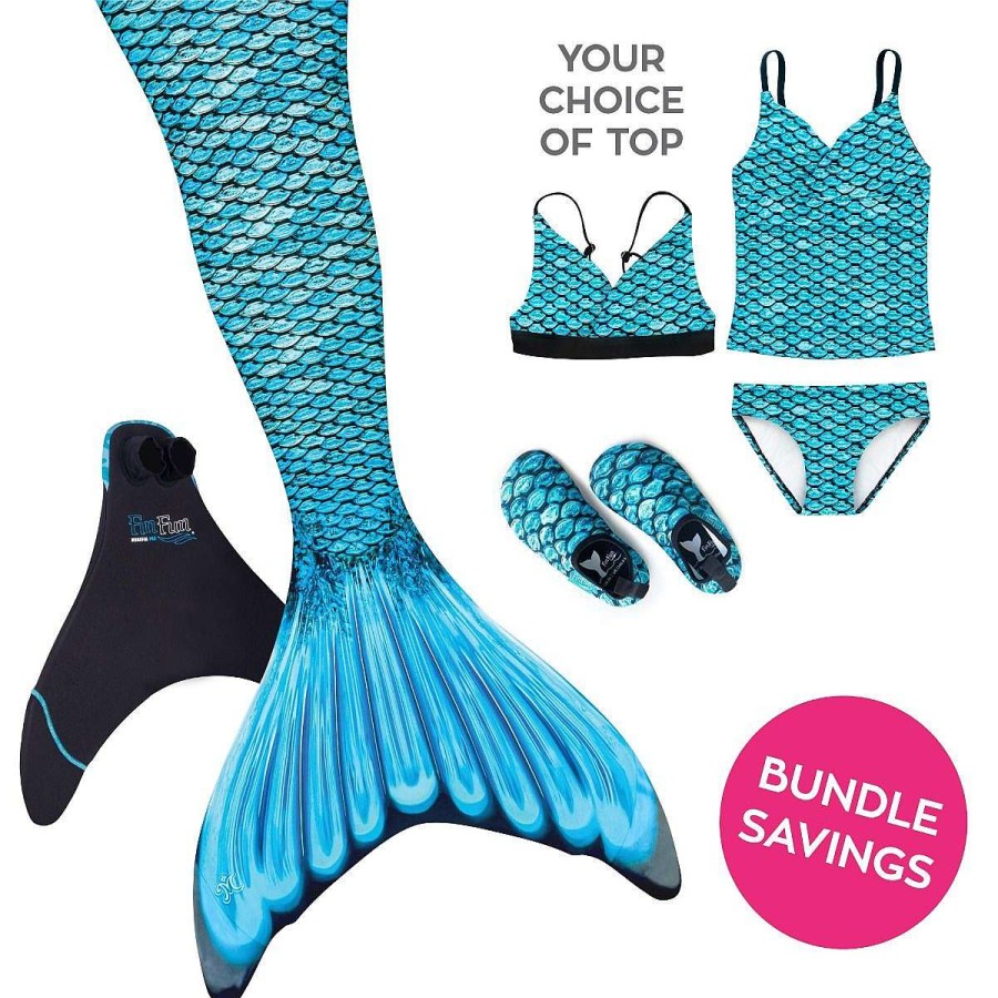 Meerjungfrauenflossen Fin Fun Meerjungfrauen | Mermaidens-Paket: Tidal Teal