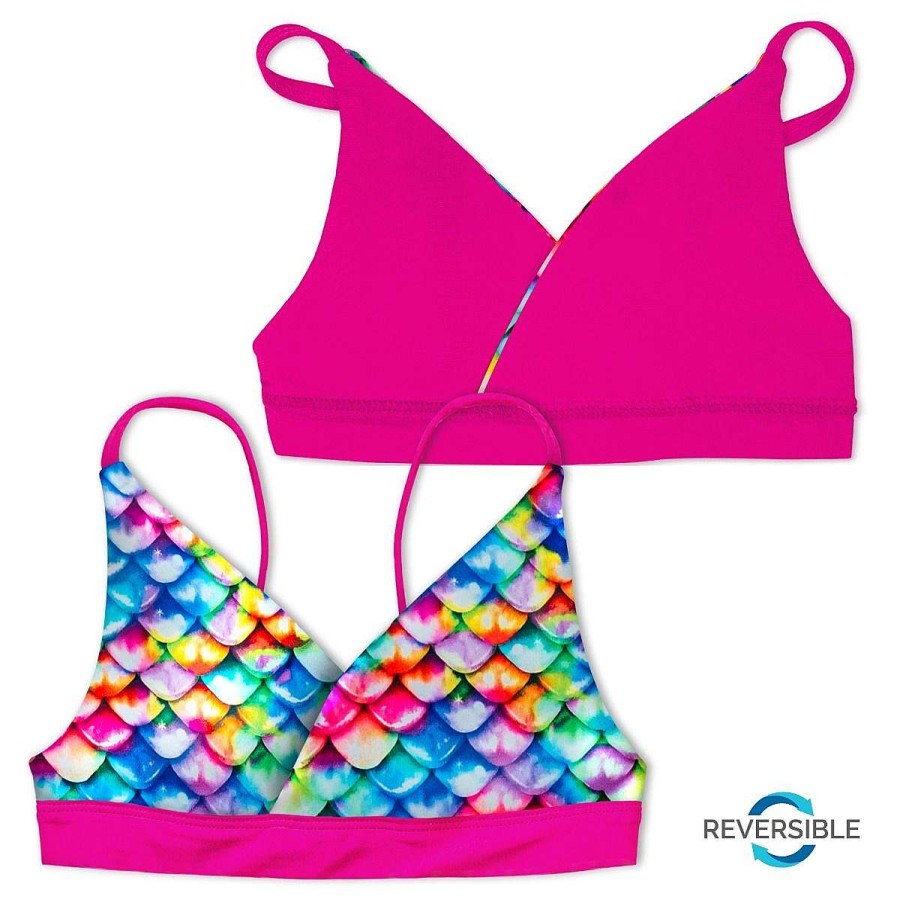 Bademode Fin Fun Oberteile | Wende-Bikinioberteil „Rainbow Reef" Fur Madchen