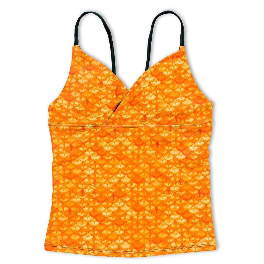 Bademode Fin Fun Tops | Tropisches Sunrise-Tankini-Oberteil Fur Madchen