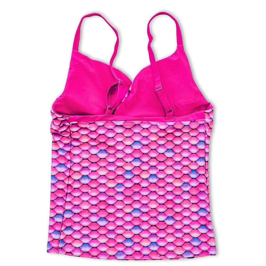 Bademode Fin Fun Tops | Madchen-Tankini-Oberteil „Malibu" In Rosa