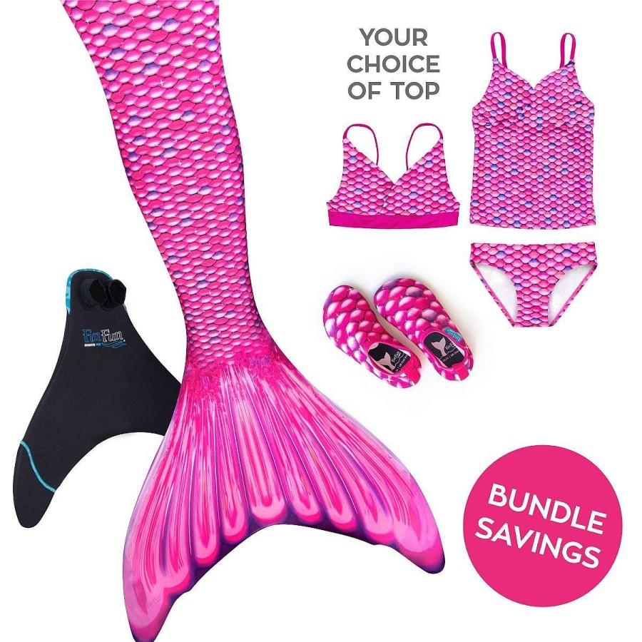 Meerjungfrauenflossen Fin Fun Meerjungfrauen | Mermaidens-Paket: Malibu Pink